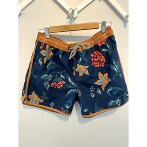 Floral Design Vintage Style Mens Bathing Suit